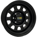 17x8 Black Daytona & Centre Cap 6x139.7 ET-12 (Ford Ranger)
