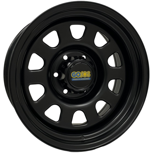 17x8 Black Daytona & Centre Cap 6x139.7 ET-12 (Ford Ranger)