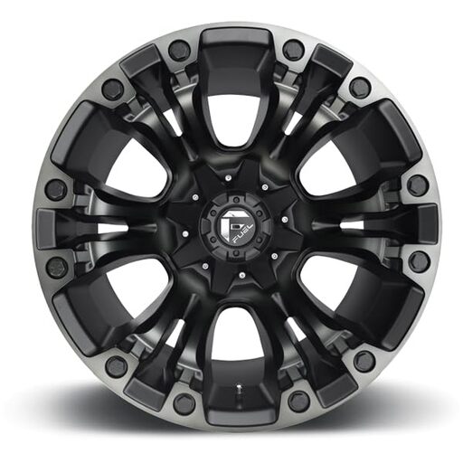 18x9 Fuel Vapor Matte Black Gray Tint 6x139.7 ET19