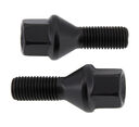 14x1.5 Black Tapered Bolt 35mm Steel