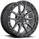 18x9 Fuel Rebel Grey 6x114.3 ET20 Grey silver multi-spoke alloy wheel with imitation bead lock