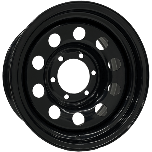 15x8 GOJOS Black Modular 6x139.7 ET00 CB110 Glossy look steel wheel 10 hole design