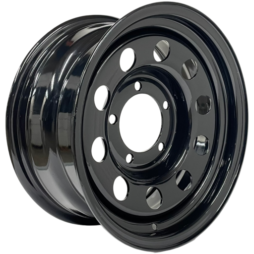 15x7 GOJOS Black Modular 5x139.7 ET00 Glossy steel wheel 10 hole design