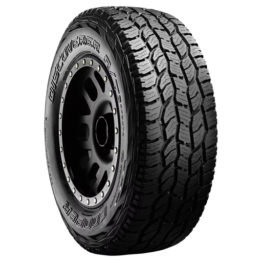 275/65R18 116T Cooper Discoverer AT3 Sport 2 OWL off-road tyre on 3/4 angle showing tread