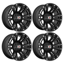 Set of Four 20x9 XD851 Monster 3 Satin Black 6x139.7 ET18 Off-road alloy wheels